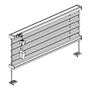 Store plissé - Modèle B - Store à tombée verticale avec guidage par cordon (maximum 15°)